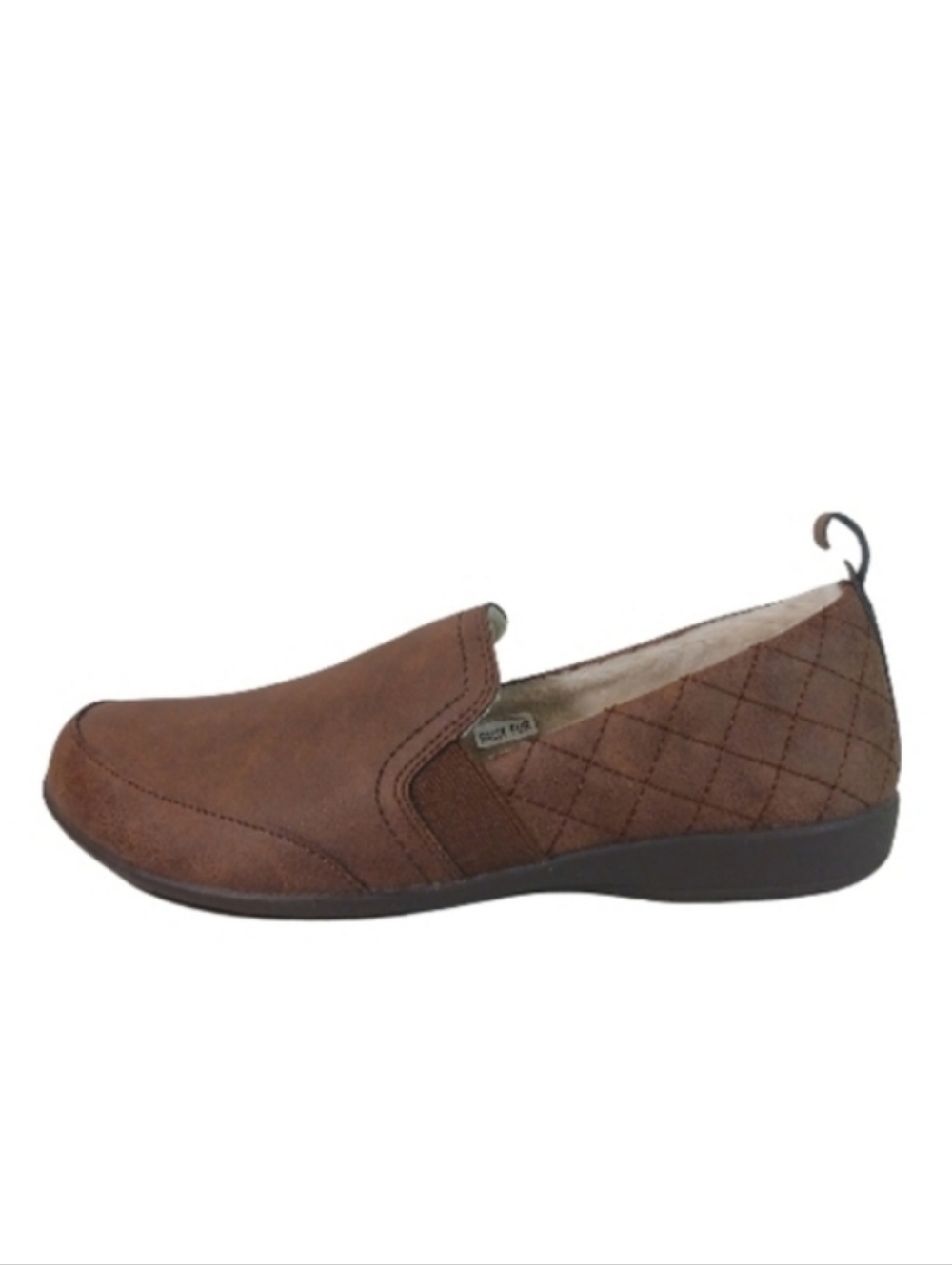 JSport Loafers Women's 6.5 Brown Faux Leather Quilted Casual Pull-on Shoes